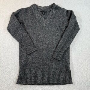 ATHLETA Women's Vital Wool Cashmere Gray V-Neck Knit Tunic Sweater Size XXS